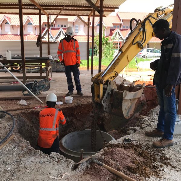 Travaux d'assainissement du local commun Résidence Sainte-Agathe